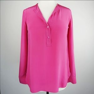 Vince Fuchsia Silk Blouse